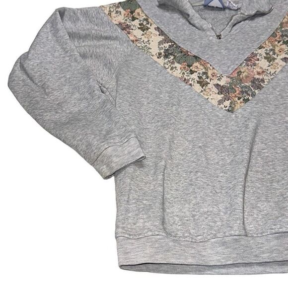 vintage justin allen carpet tapestry collared pull over sweater sz M 1/4 zip 80s - Picture 5 of 9